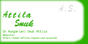 attila smuk business card